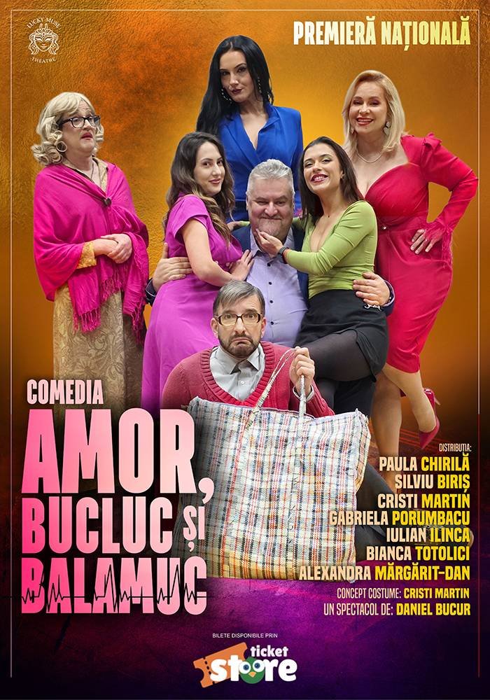 Amor, bucluc și balamuc - Premiera națională  Sala Consiliului Judetean Buzau 23 Aprilie 2026 ora 19:30 (acces: 19.00)