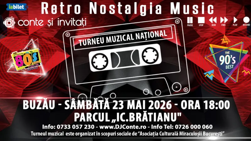 Retro Nostalgia Music vine la Buzău: Parcul I.C. Brătianu se transformă în ring de dans în aer liber