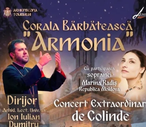 Concert extraordinar de colinde – O seară de lumină, tradiție și emoție alături de Corala „Armonia” și soprana Marina Radiș