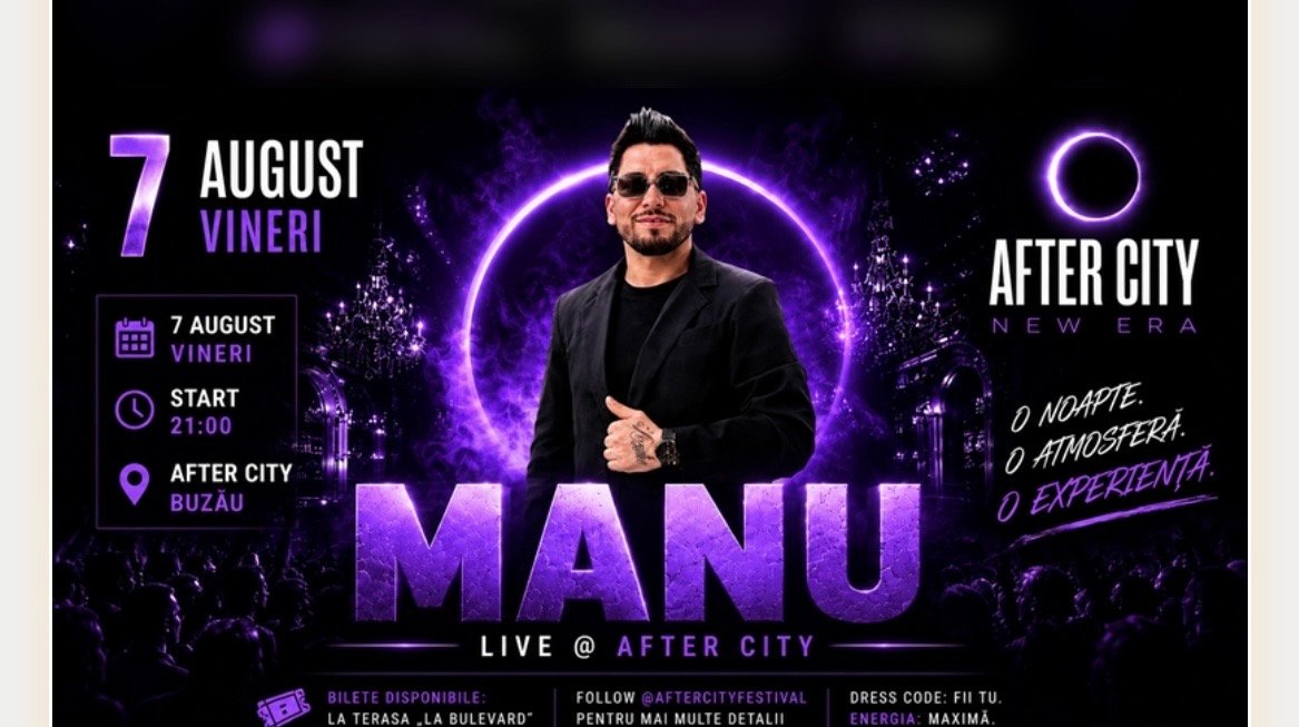 Manu Live @ After City – Vineri Noaptea Care Dă Startul Weekendului!